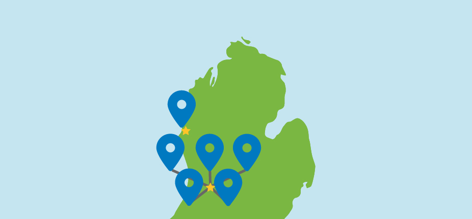 Map of Michigan 
